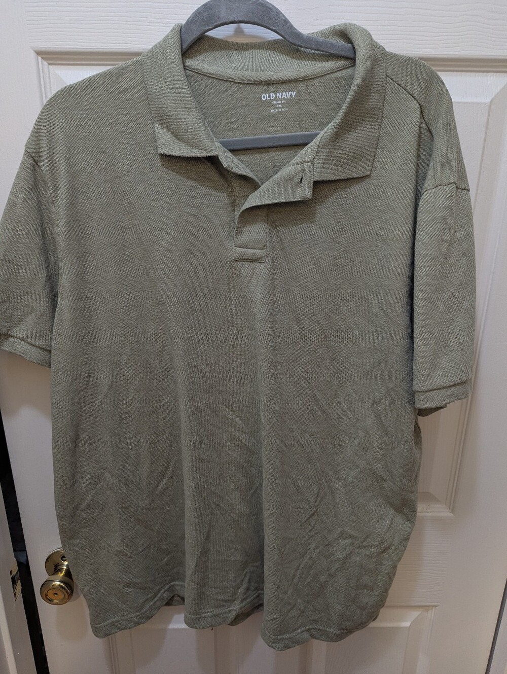 Old Navy Men's Light Olive Polo Shirt